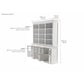 NovaSolo Halifax 79" Classic White Hutch Cabinet Unit With 6 Bevelled Glass Doors