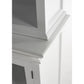 NovaSolo Halifax 79" Classic White Hutch Cabinet Unit With 6 Bevelled Glass Doors