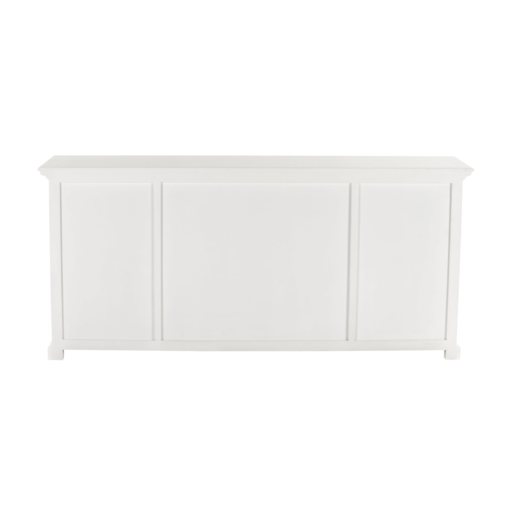 NovaSolo Halifax 79" Classic White Mahogany Buffet With 4 Doors & 4 Drawers