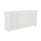 NovaSolo Halifax 79" Classic White Mahogany Buffet With 4 Doors & 4 Drawers