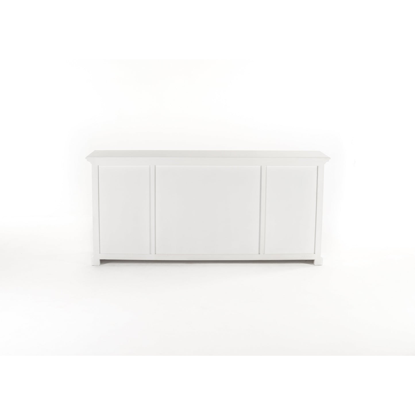 NovaSolo Halifax 79" Classic White Mahogany Buffet With 4 Doors & 4 Drawers