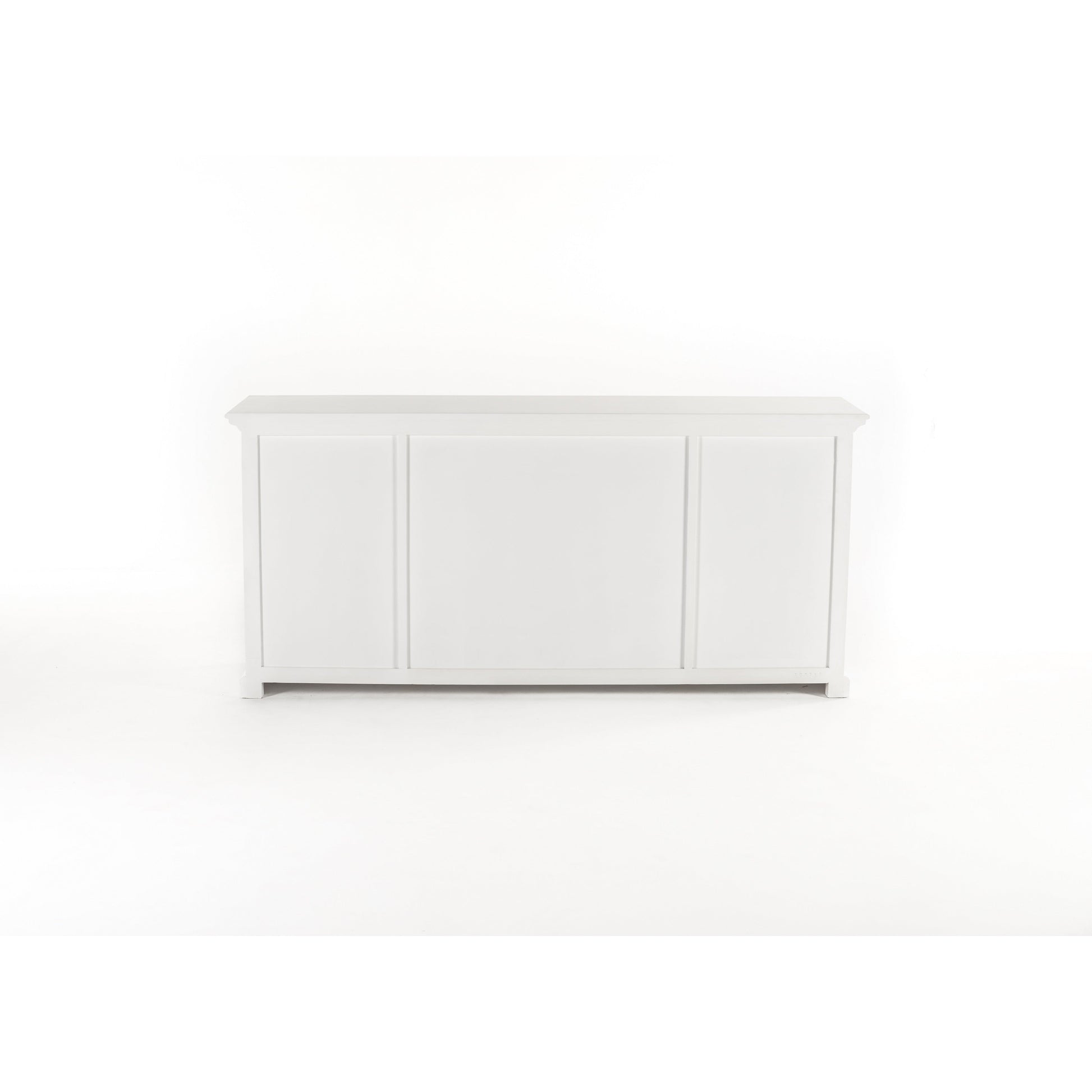 NovaSolo Halifax 79" Classic White Mahogany Buffet With 4 Doors & 4 Drawers