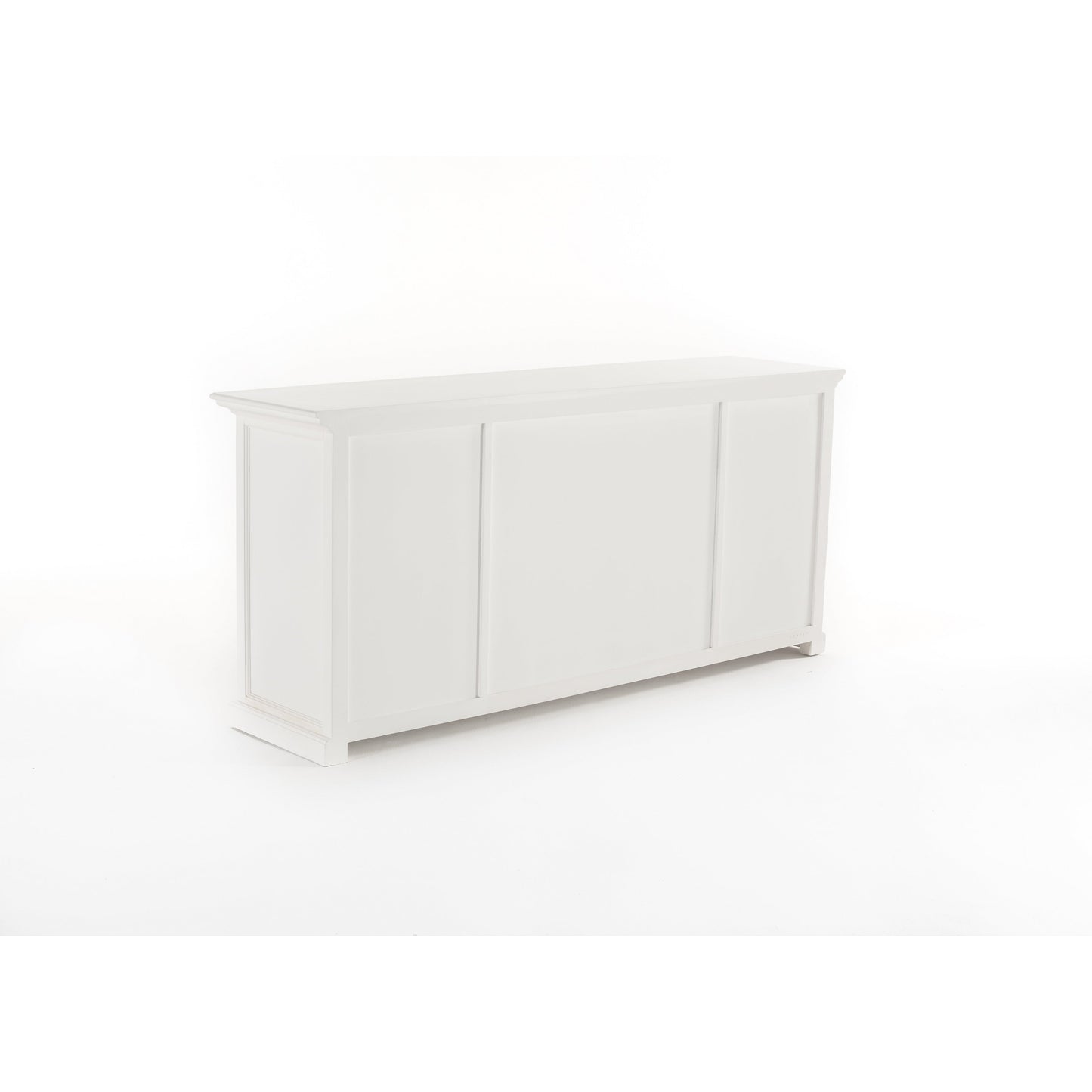 NovaSolo Halifax 79" Classic White Mahogany Buffet With 4 Doors & 4 Drawers