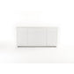 NovaSolo Halifax 79" Classic White Mahogany Buffet With 4 Doors & 4 Drawers