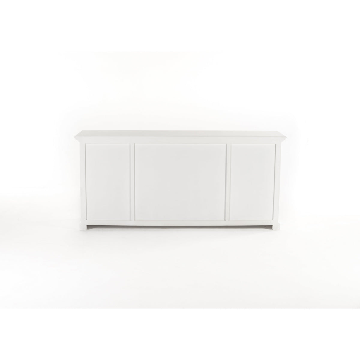 NovaSolo Halifax 79" Classic White Mahogany Buffet With 4 Doors & 4 Drawers