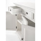 NovaSolo Halifax 79" Classic White Mahogany Buffet With 4 Doors & 4 Drawers