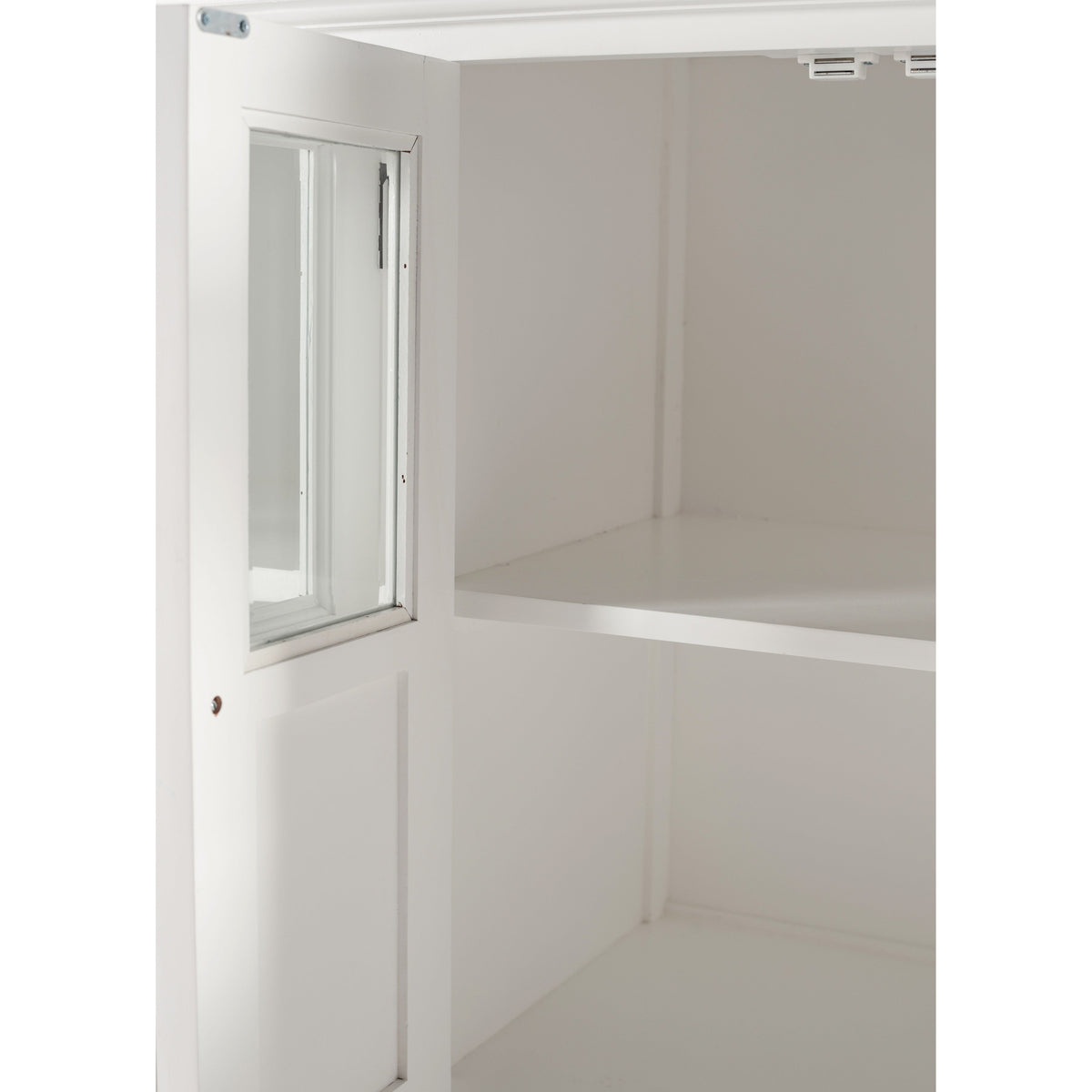 NovaSolo Halifax 79" Classic White Mahogany Buffet With 6 Glass Doors