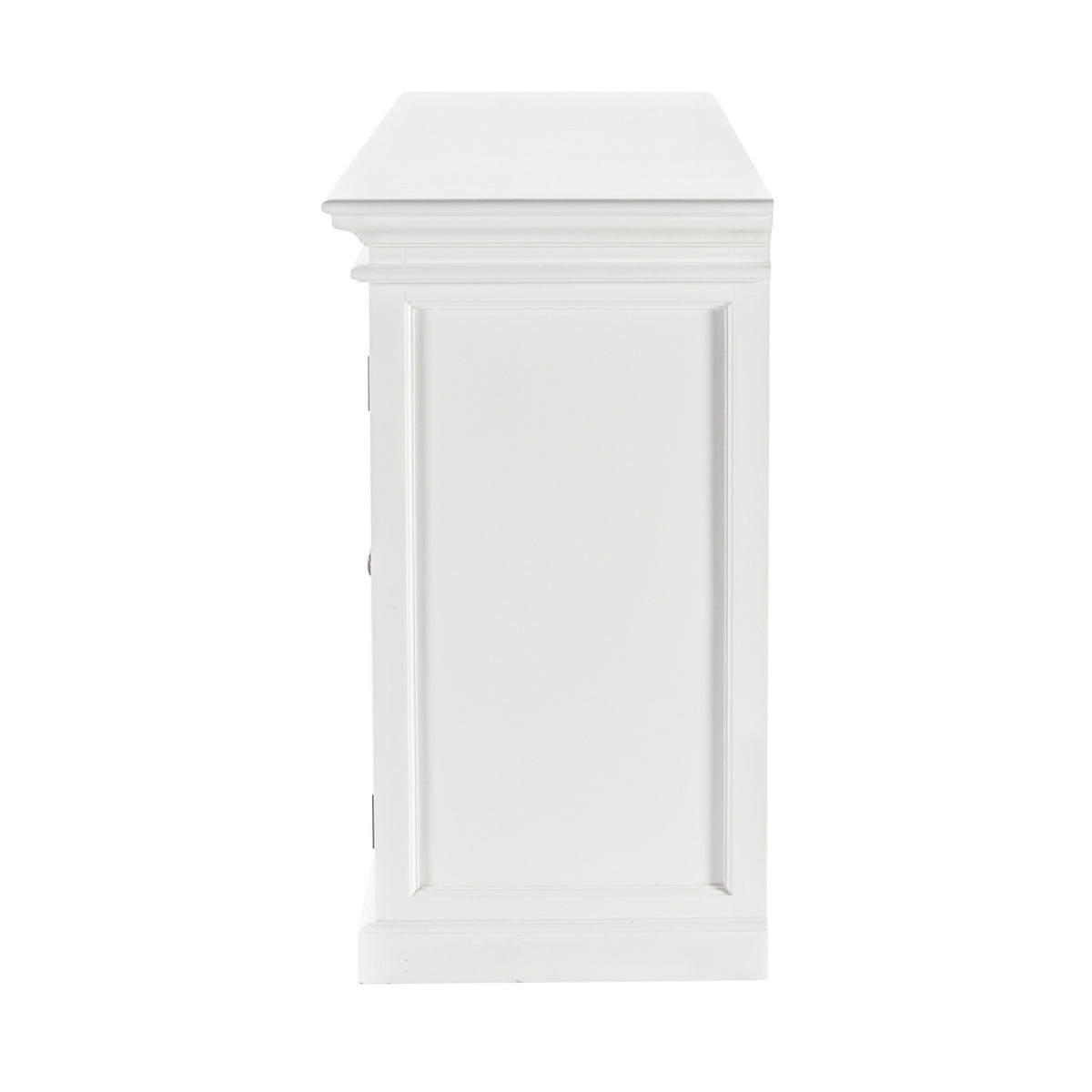 NovaSolo Halifax 79" Classic White Mahogany Buffet With 6 Glass Doors