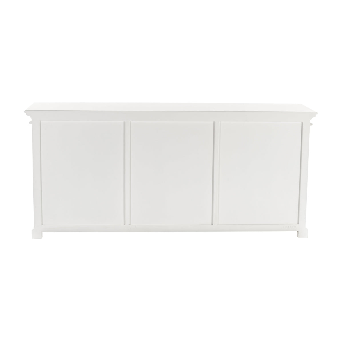 NovaSolo Halifax 79" Classic White Mahogany Buffet With 6 Glass Doors