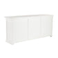 NovaSolo Halifax 79" Classic White Mahogany Buffet With 6 Glass Doors