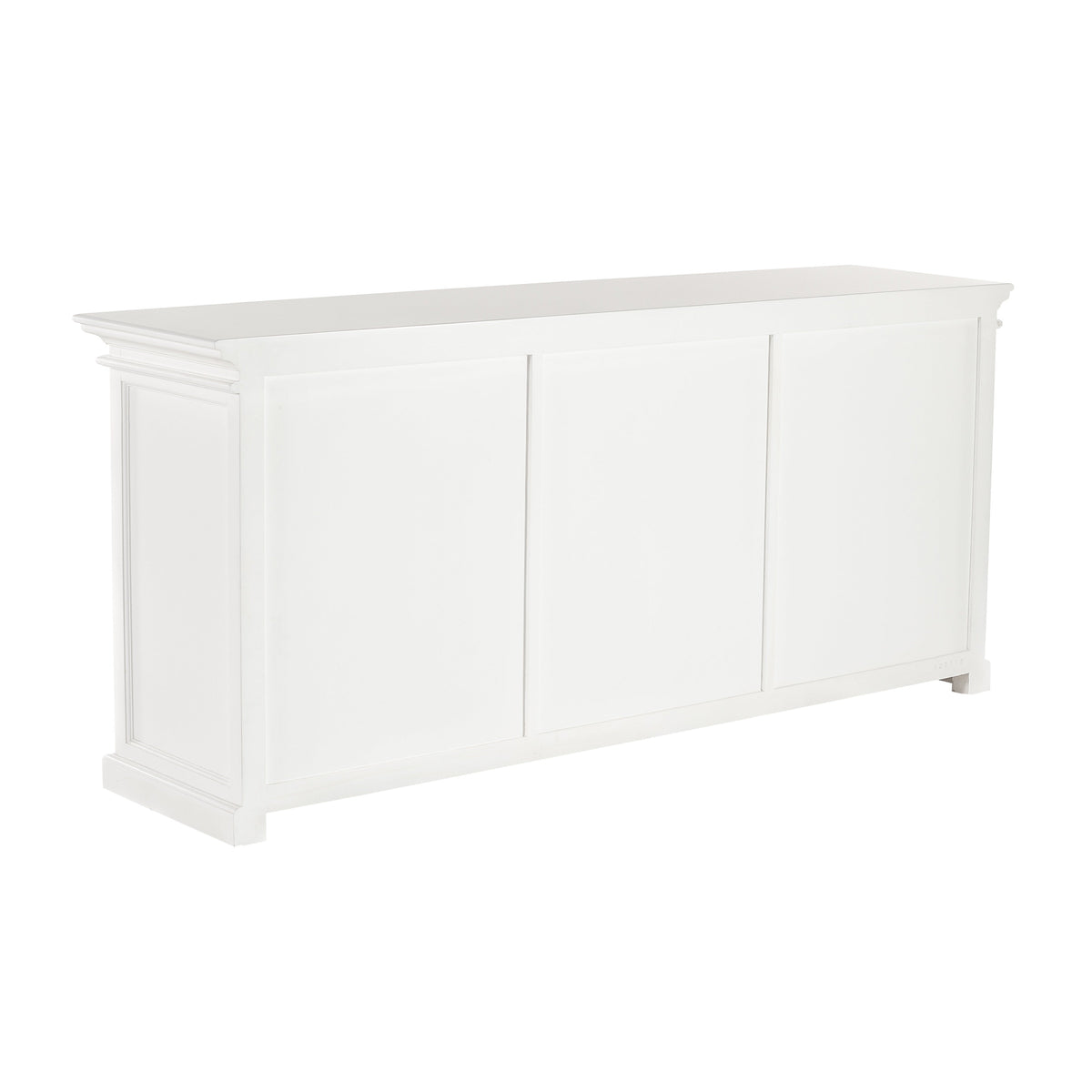 NovaSolo Halifax 79" Classic White Mahogany Buffet With 6 Glass Doors