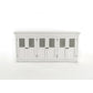 NovaSolo Halifax 79" Classic White Mahogany Buffet With 6 Glass Doors