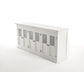 NovaSolo Halifax 79" Classic White Mahogany Buffet With 6 Glass Doors