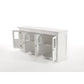 NovaSolo Halifax 79" Classic White Mahogany Buffet With 6 Glass Doors