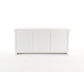 NovaSolo Halifax 79" Classic White Mahogany Buffet With 6 Glass Doors