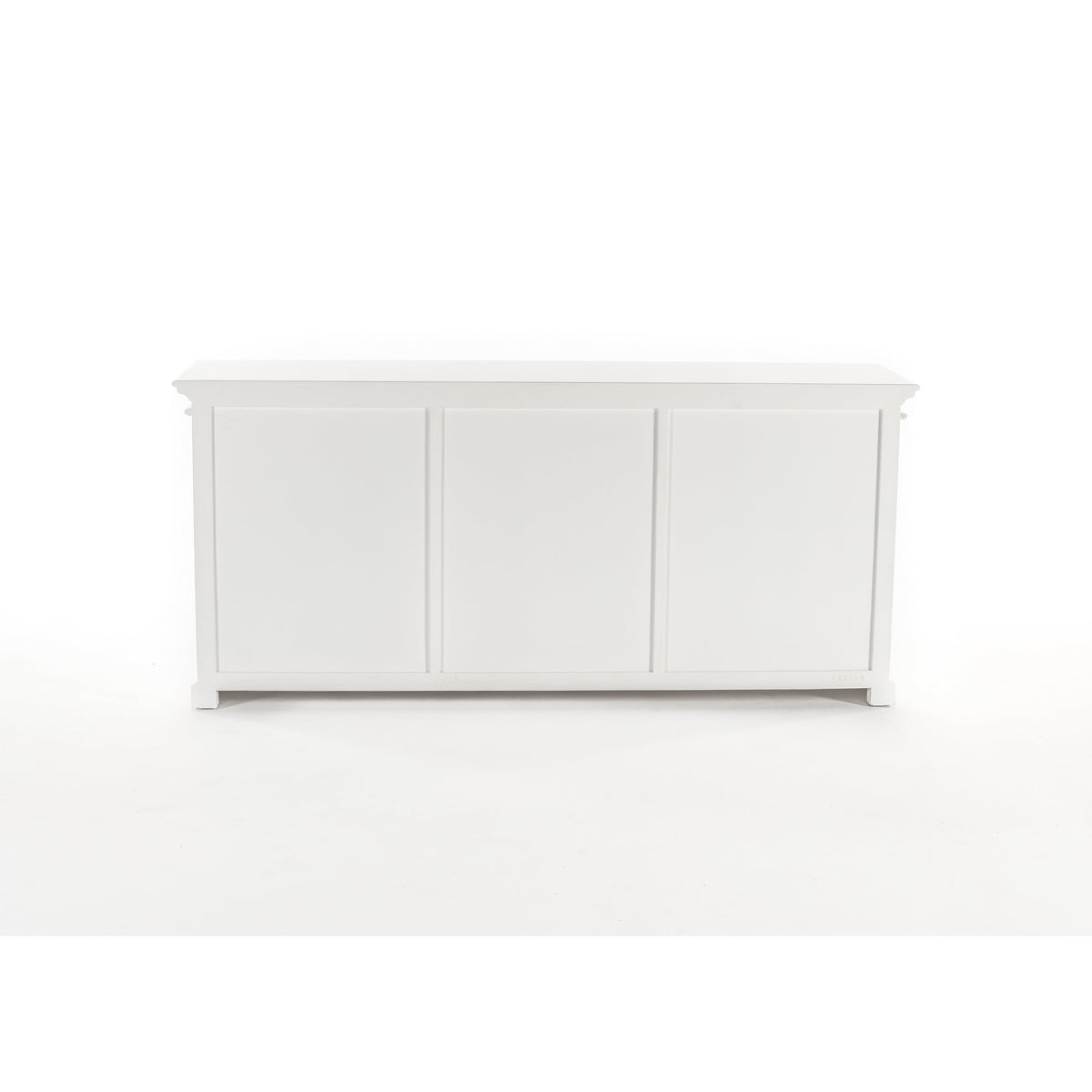 NovaSolo Halifax 79" Classic White Mahogany Buffet With 6 Glass Doors