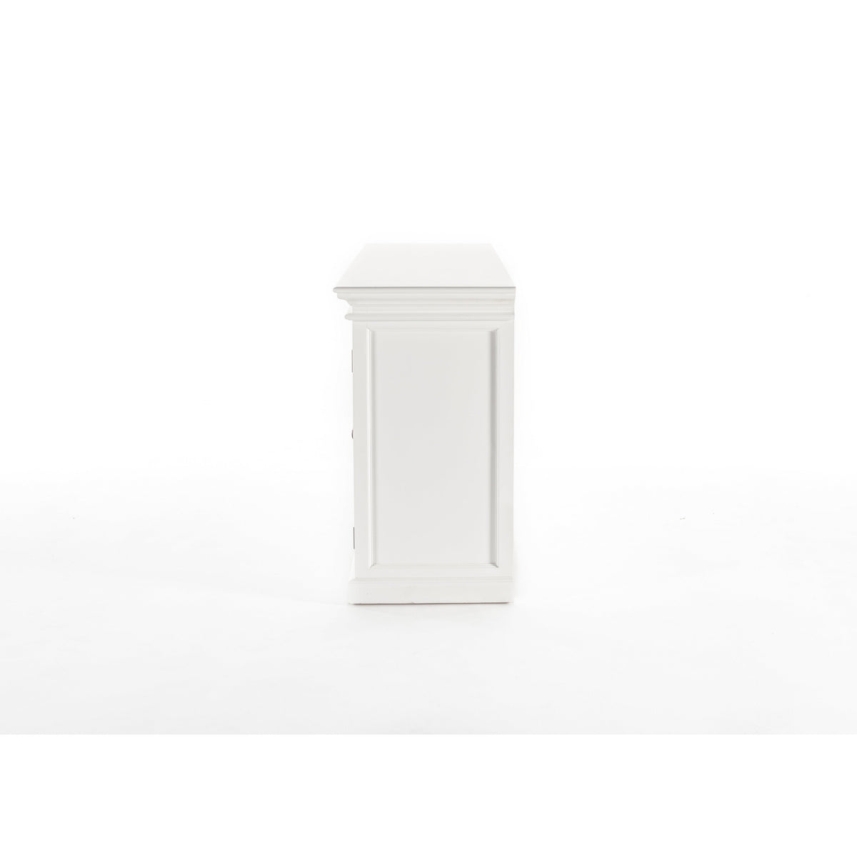 NovaSolo Halifax 79" Classic White Mahogany Buffet With 6 Glass Doors