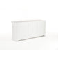 NovaSolo Halifax 79" Classic White Mahogany Buffet With 6 Glass Doors