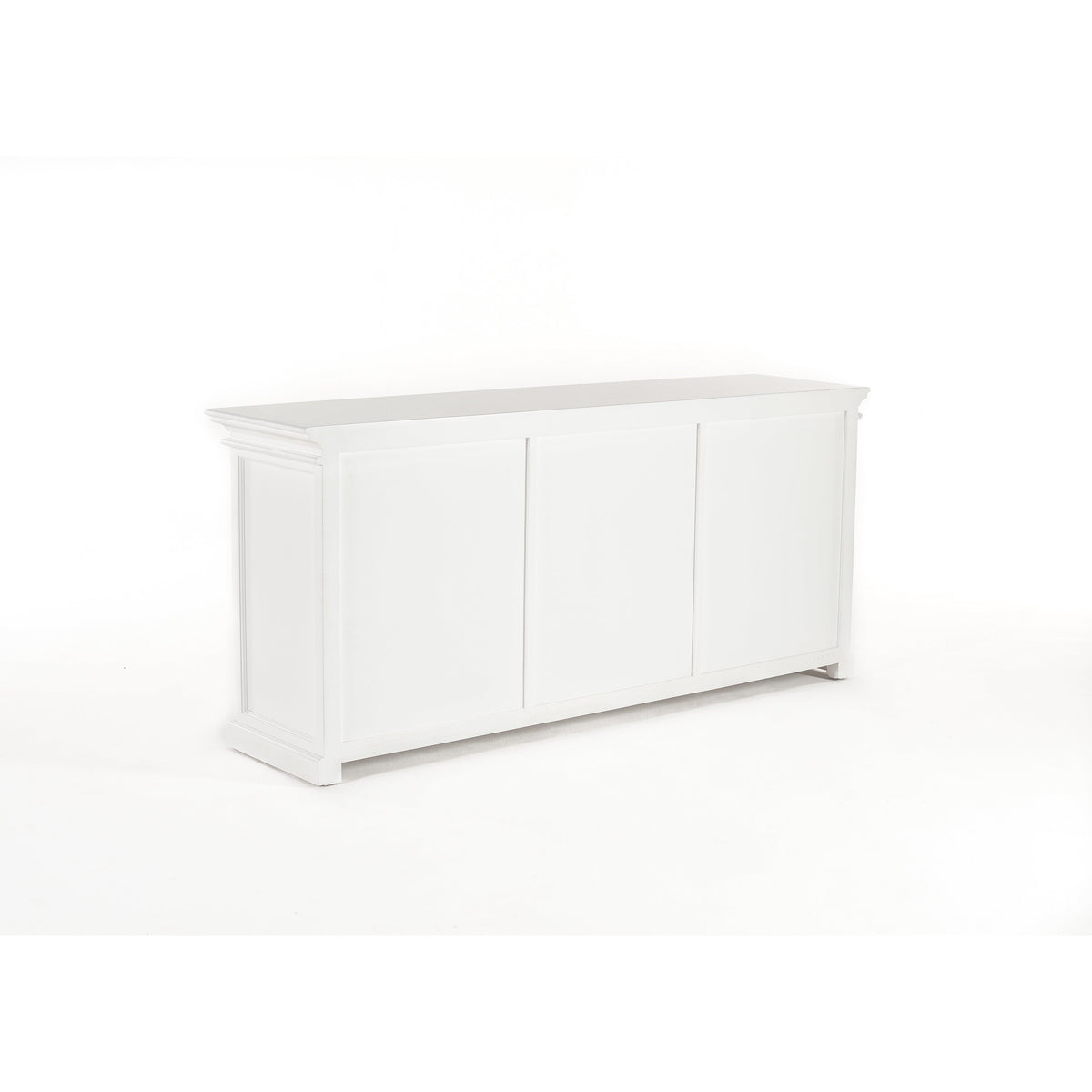 NovaSolo Halifax 79" Classic White Mahogany Buffet With 6 Glass Doors