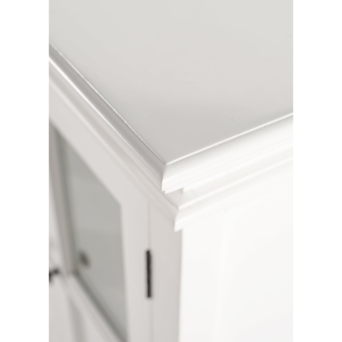 NovaSolo Halifax 79" Classic White Mahogany Buffet With 6 Glass Doors