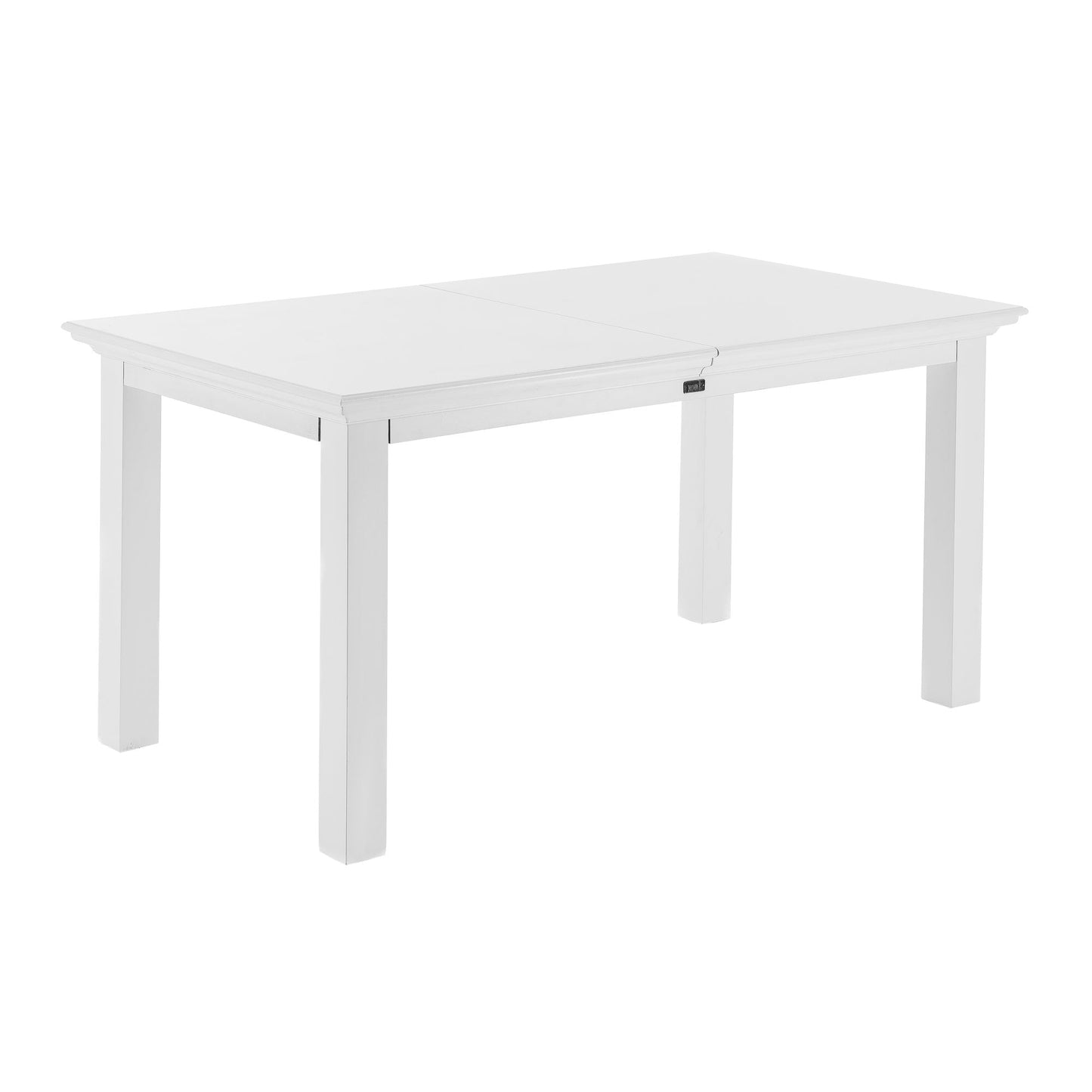 NovaSolo Halifax 79" x 35" Classic White Mahogany Extendable Dining Table