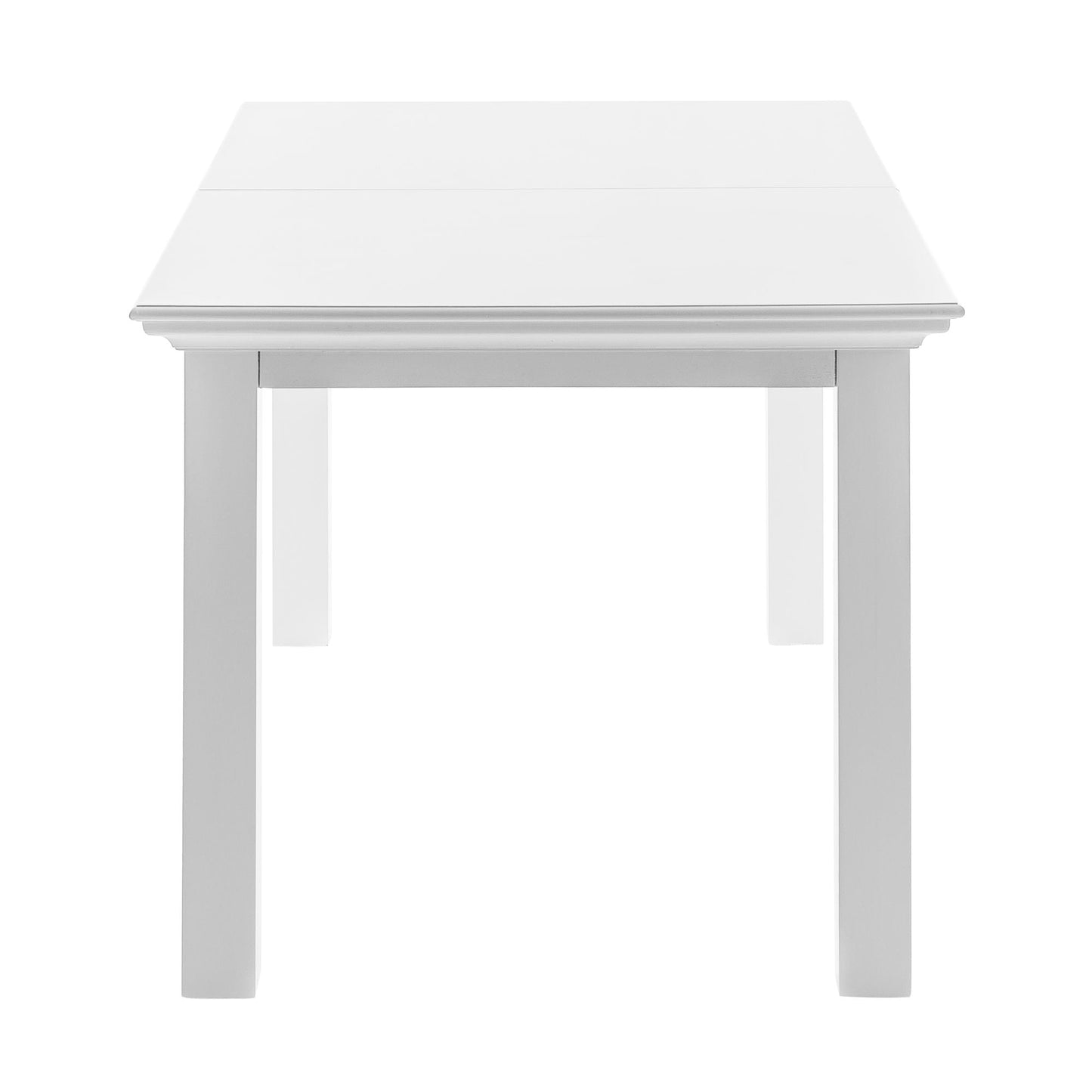 NovaSolo Halifax 79" x 35" Classic White Mahogany Extendable Dining Table