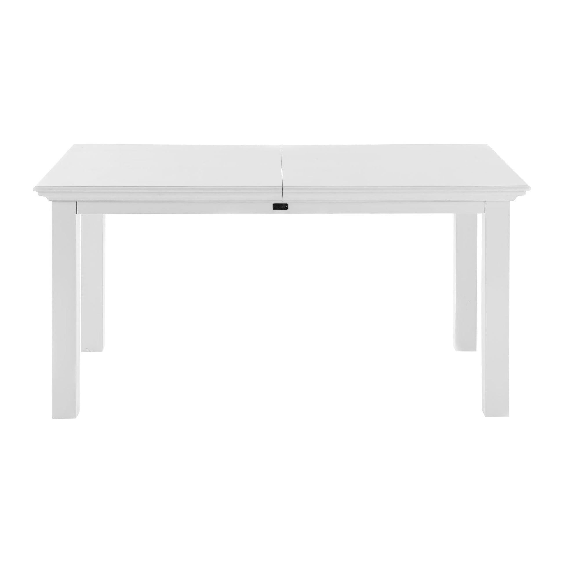 NovaSolo Halifax 79" x 35" Classic White Mahogany Extendable Dining Table