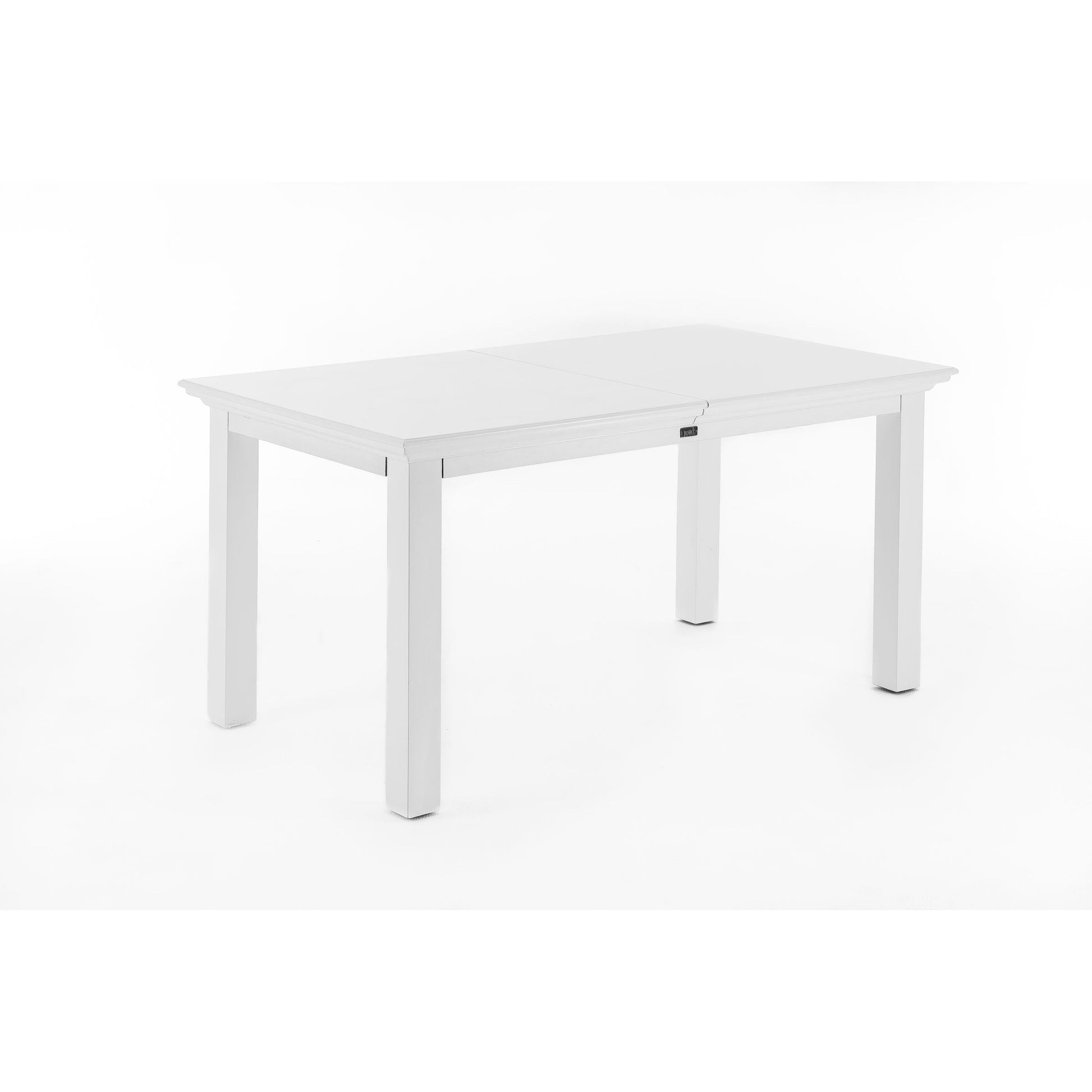 NovaSolo Halifax 79" x 35" Classic White Mahogany Extendable Dining Table