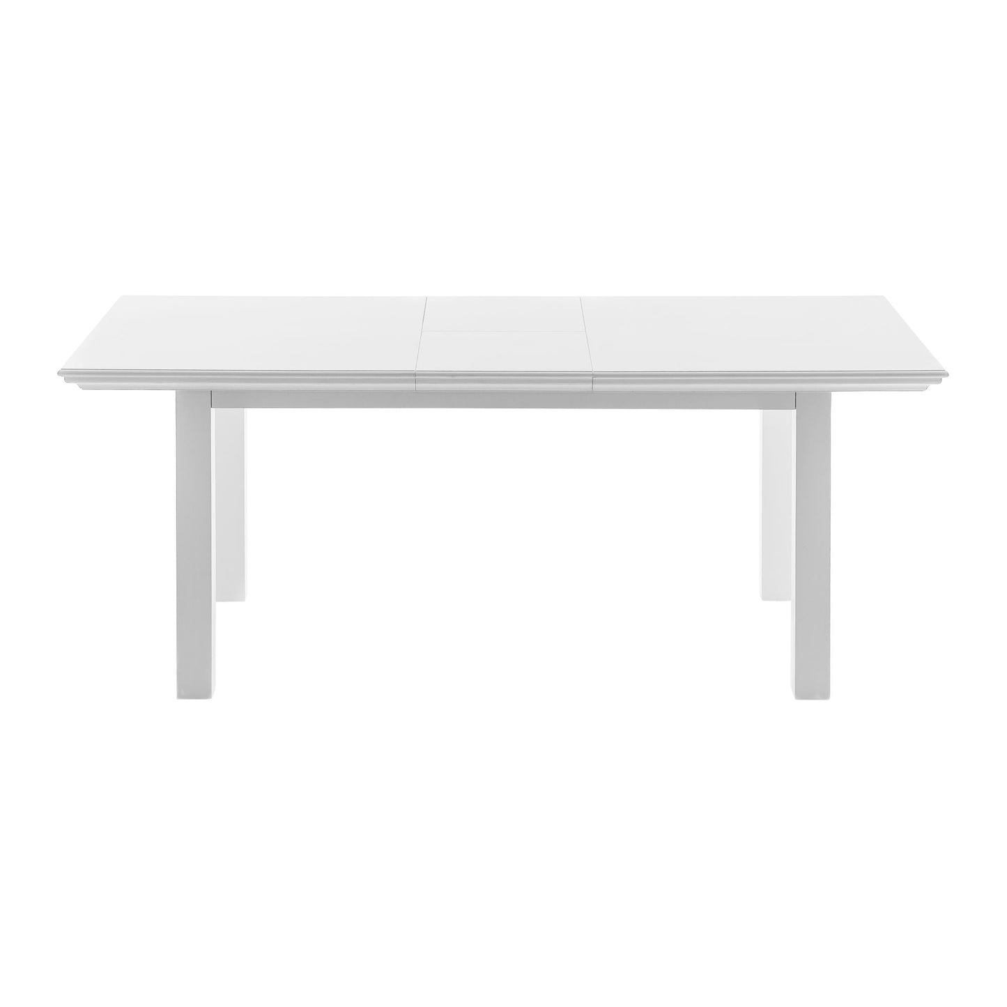 NovaSolo Halifax 79" x 35" Classic White Mahogany Extendable Dining Table