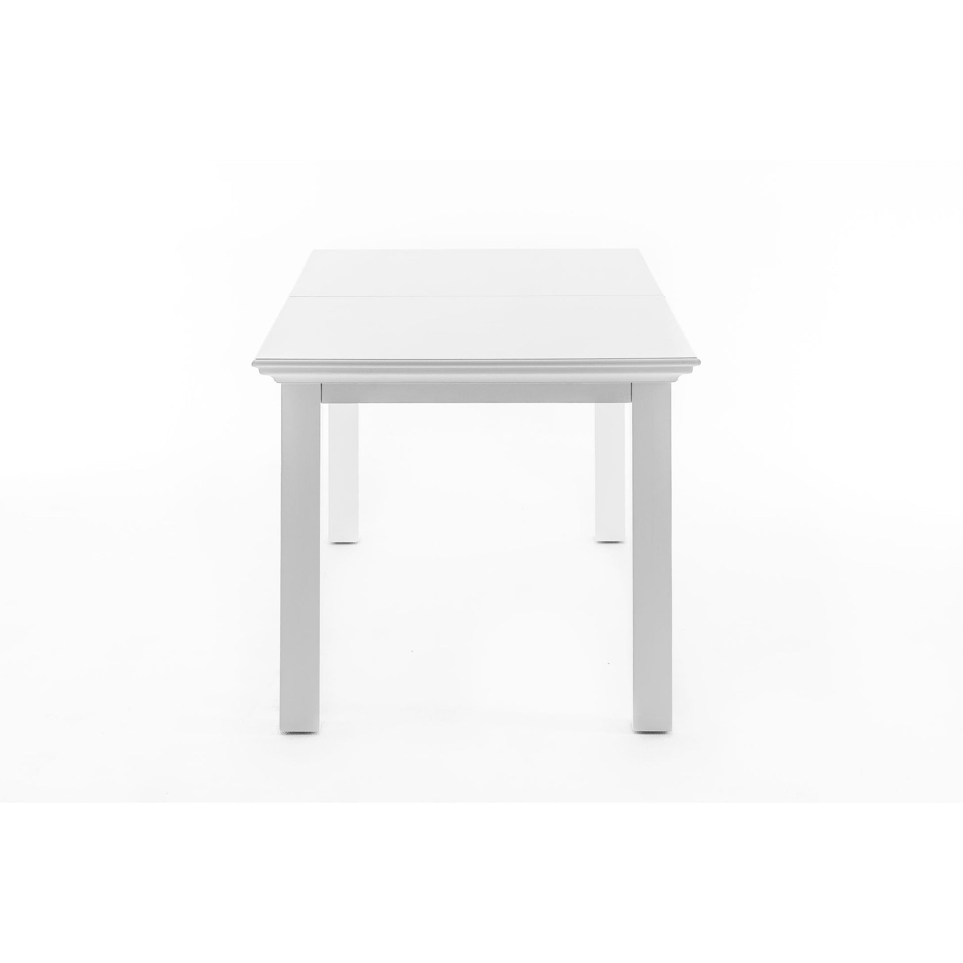 NovaSolo Halifax 79" x 35" Classic White Mahogany Extendable Dining Table