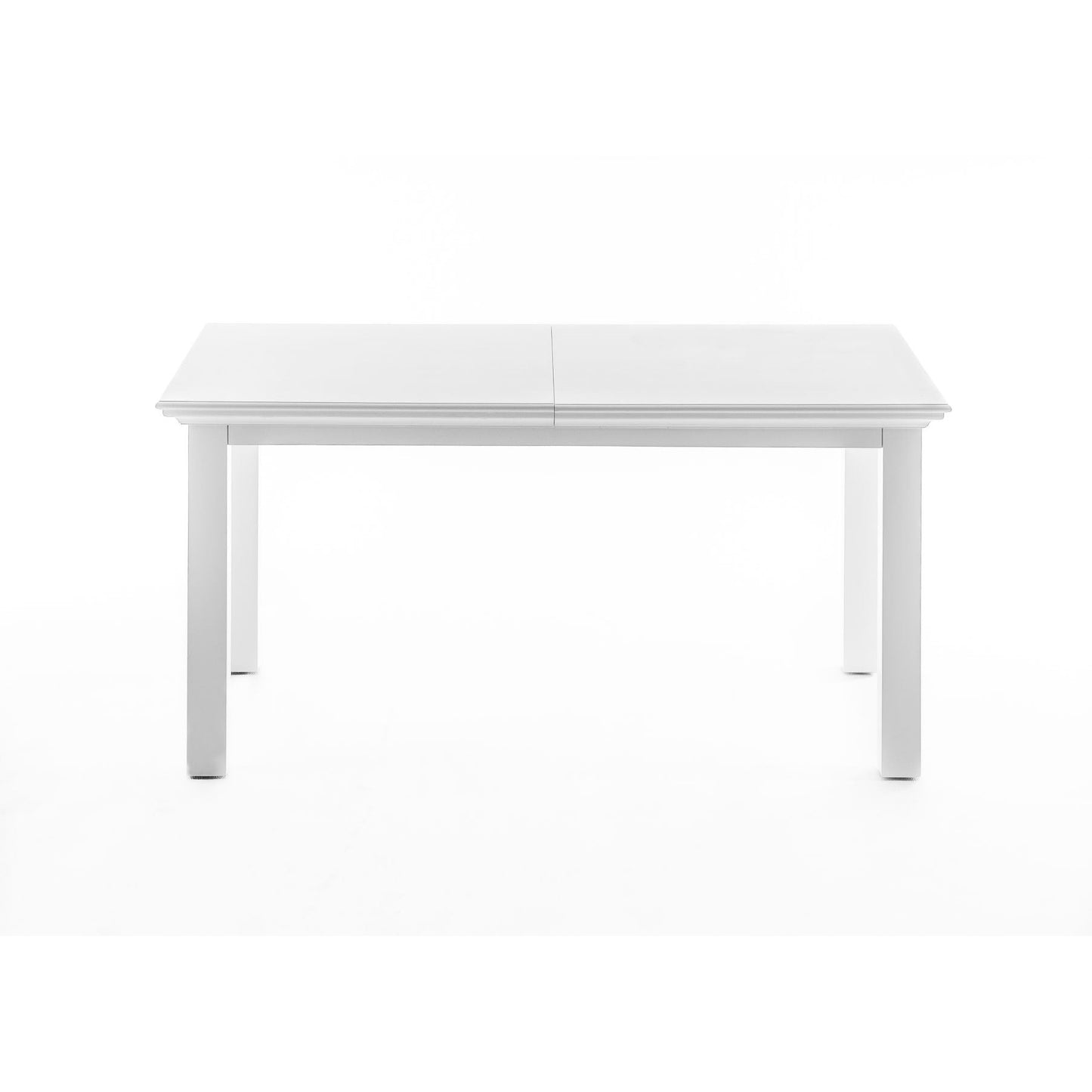 NovaSolo Halifax 79" x 35" Classic White Mahogany Extendable Dining Table