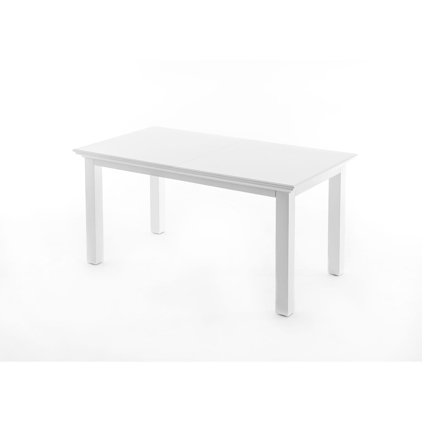 NovaSolo Halifax 79" x 35" Classic White Mahogany Extendable Dining Table