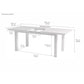 NovaSolo Halifax 79" x 35" Classic White Mahogany Extendable Dining Table