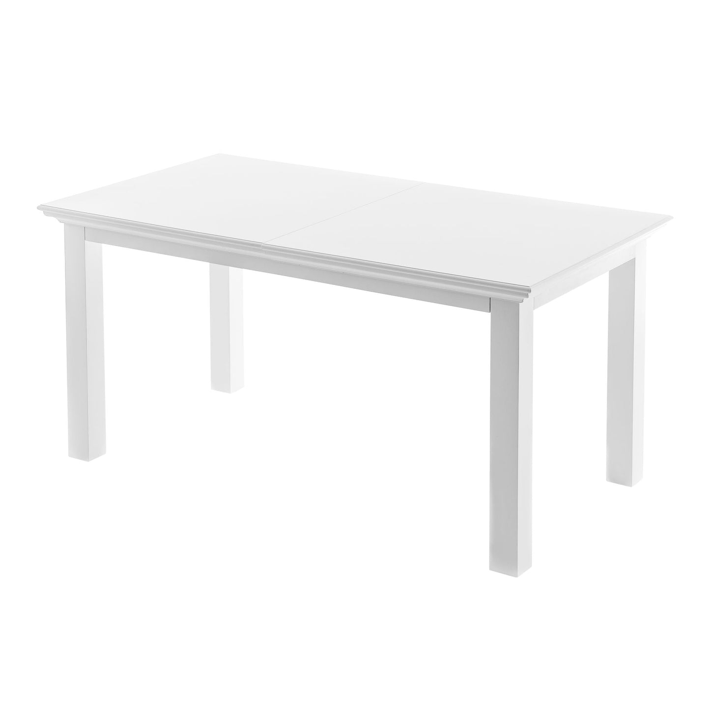 NovaSolo Halifax 79" x 35" Classic White Mahogany Extendable Dining Table