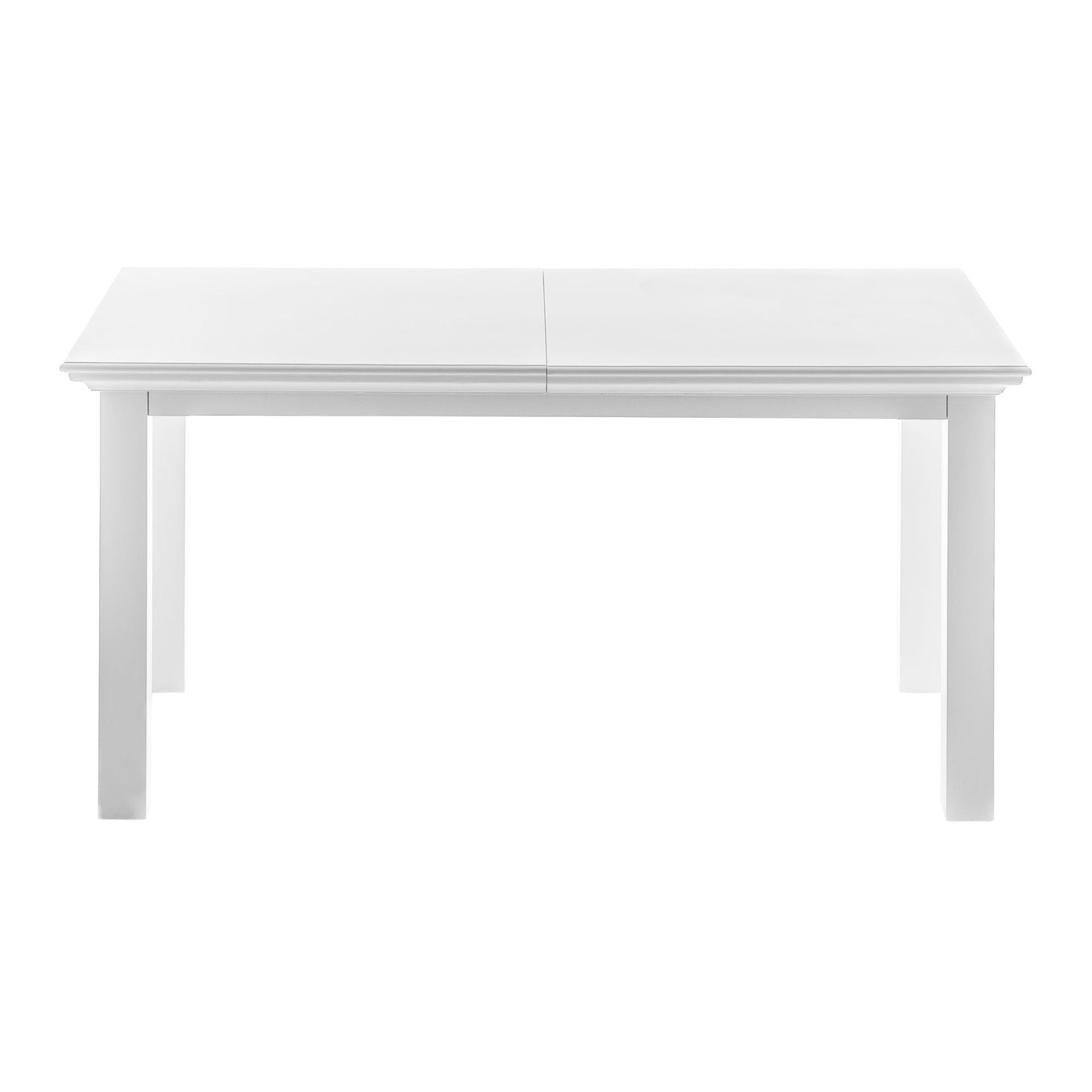 NovaSolo Halifax 79" x 35" Classic White Mahogany Extendable Dining Table