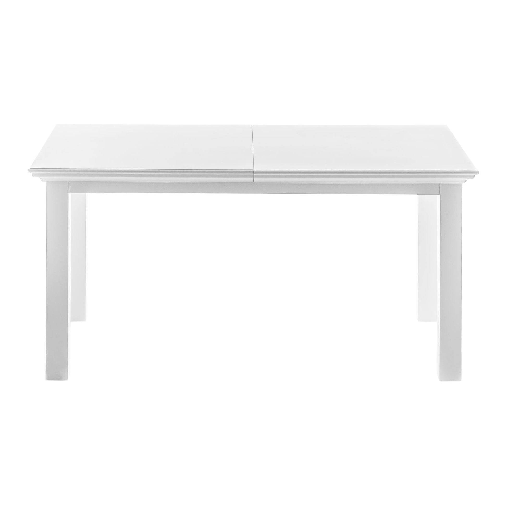 NovaSolo Halifax 79" x 35" Classic White Mahogany Extendable Dining Table