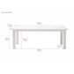 NovaSolo Halifax 79" x 39" Classic White Mahogany Large Dining Table