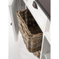 NovaSolo Halifax Accent 49" White & Brown Mahogany Buffet With 3 Drawers & 2 Rattan Baskets