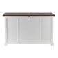 NovaSolo Halifax Accent 57" Classic White & Brown Mahogany Buffet With 2 Glass/ Wooden Doors & 3 Drawers