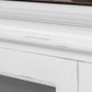 NovaSolo Halifax Accent 64" Classic White & Brown Mahogany Buffet With 4 Glass Doors