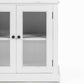 NovaSolo Halifax Accent 64" Classic White & Brown Mahogany Buffet With 4 Glass Doors