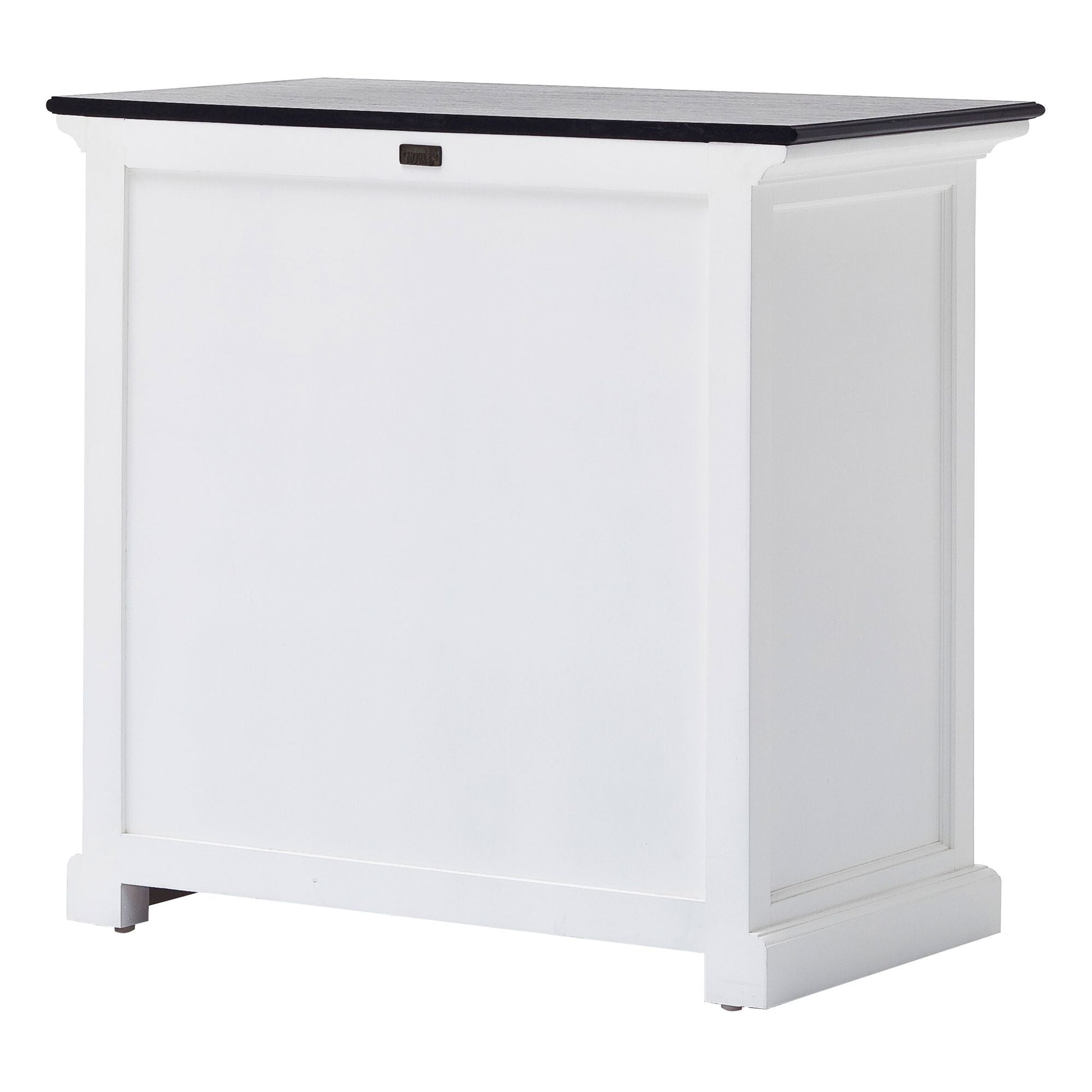 NovaSolo Halifax Contrast 35" Classic White & Black Mahogany Buffet With 2 Doors & 1 Drawer