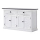 NovaSolo Halifax Contrast 57" Classic White & Black Buffet With 4 Doors and 2 Drawers