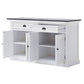 NovaSolo Halifax Contrast 57" Classic White & Black Buffet With 4 Doors and 2 Drawers