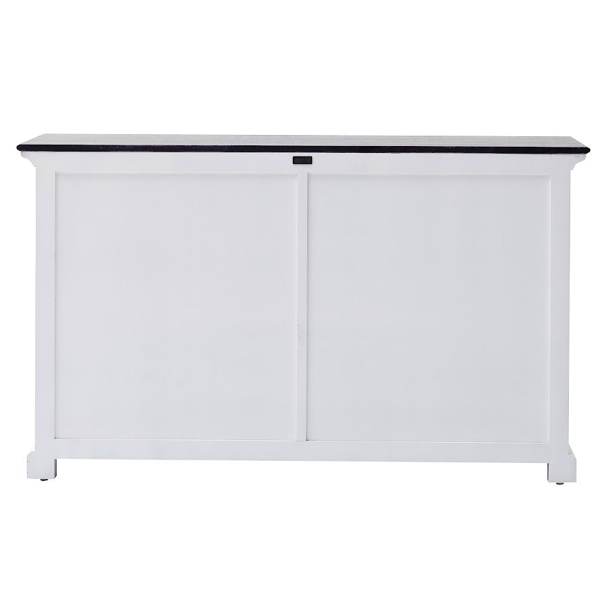 NovaSolo Halifax Contrast 57" Classic White & Black Buffet With 4 Doors and 2 Drawers