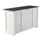 NovaSolo Halifax Contrast 57" Classic White & Black Mahogany Buffet With 4 Doors & 3 Drawers