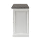 NovaSolo Halifax Contrast 57" Classic White & Black Mahogany Buffet With 4 Doors & 3 Drawers