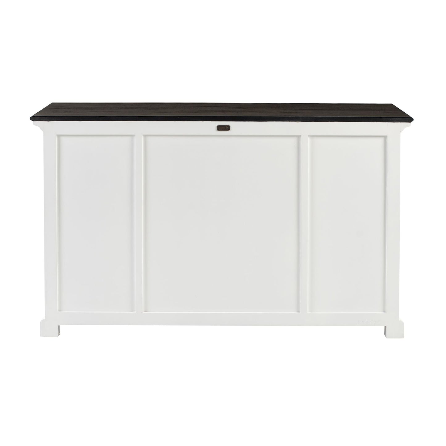 NovaSolo Halifax Contrast 57" Classic White & Black Mahogany Buffet With 4 Doors & 3 Drawers