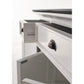 NovaSolo Halifax Contrast 57" Classic White & Black Mahogany Buffet With 4 Doors & 3 Drawers