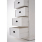 NovaSolo Halifax Grand 24" Classic White Mahogany Mini Storage Unit With 5 Drawers